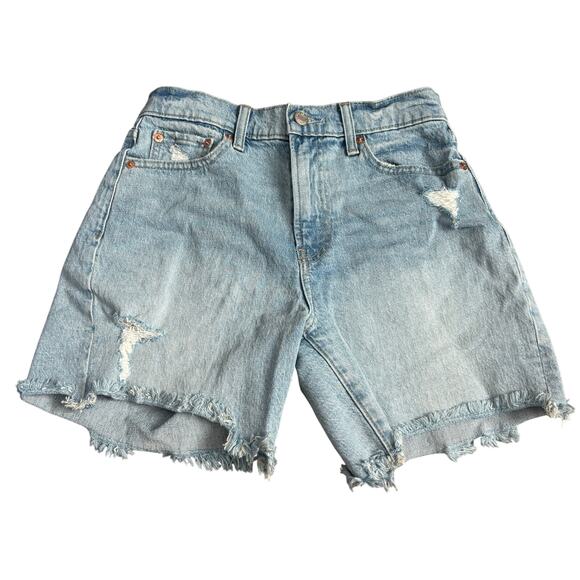 Gap Cheeky Midi Short High Rise Light Wash 90s Y2k Women's 26 - Picture 1 of 7